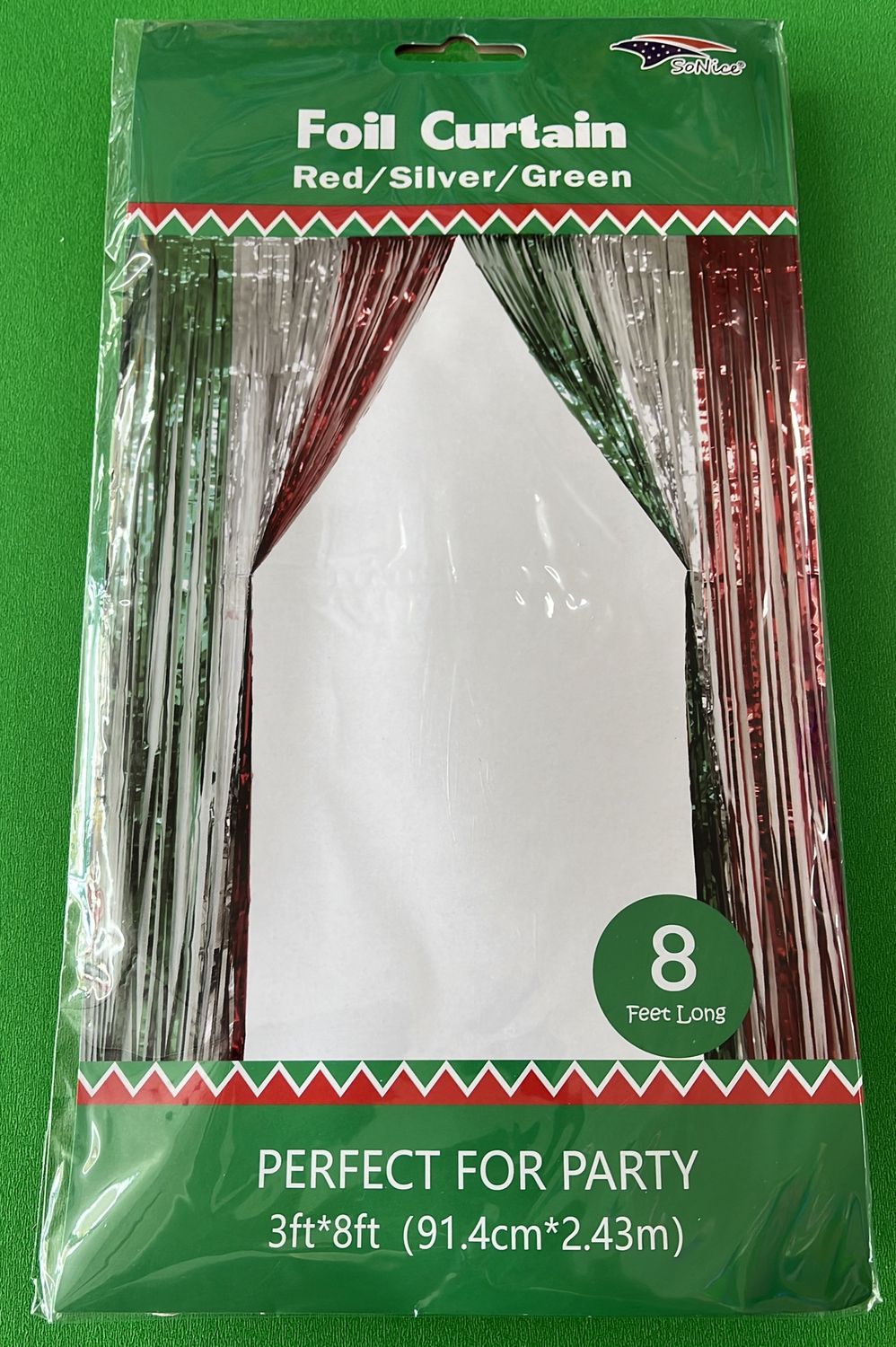 Foil Curtain Tricolor Mex 3x8ft