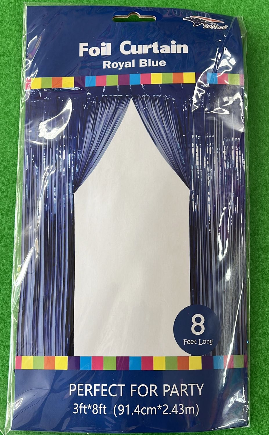 Foil Curtain Royal Blue 3x8
