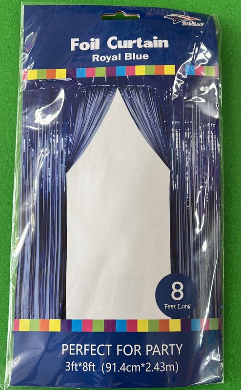 Foil Curtain Royal Blue 3x8