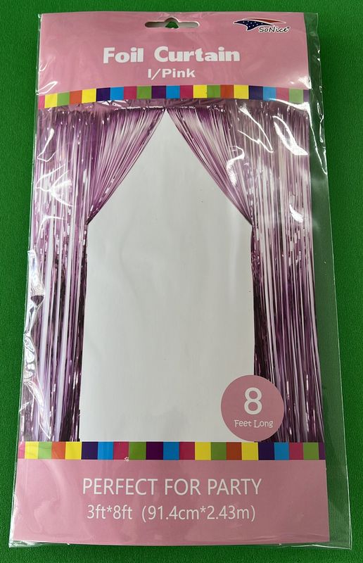 Foil Curtain L / Pink 3x8