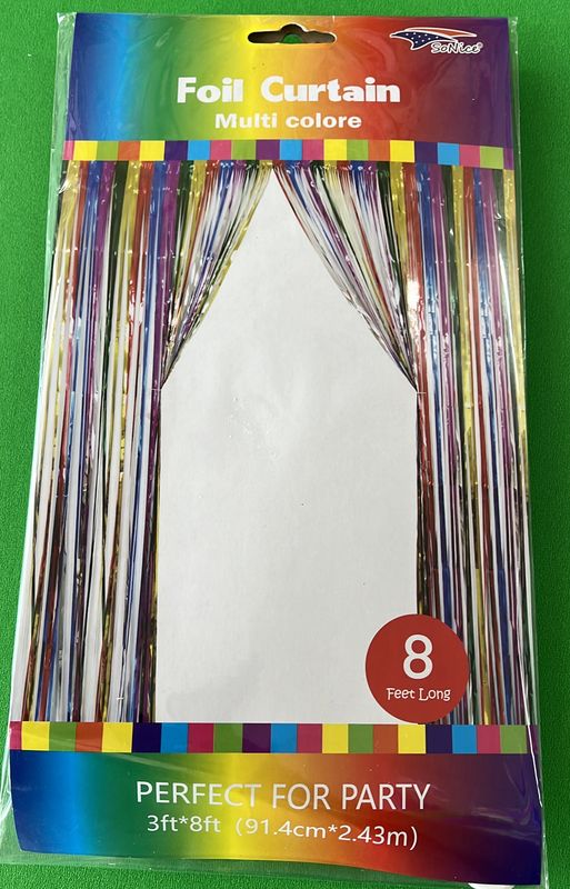 Foil Met Curtain Multicolor 3x8