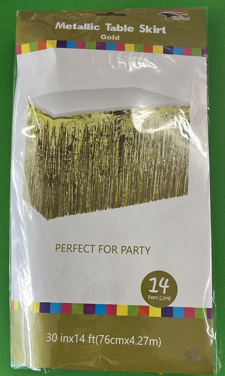Foil Table  Skirt Gold