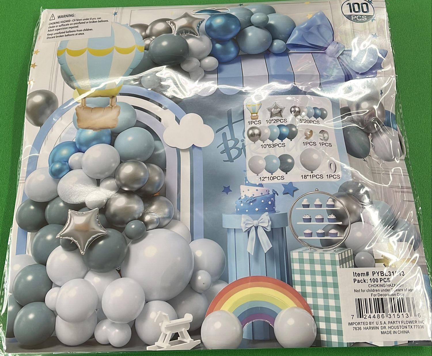 Garland Kit Hot Air Balloon 100pcs