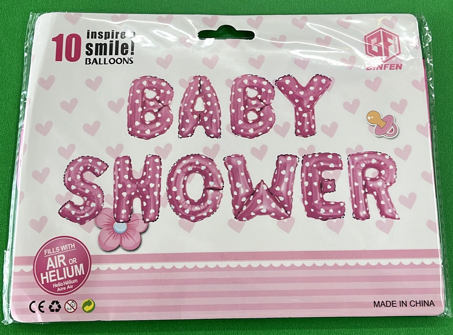 Baby Shower Pink Letters Balloons  16&quot;