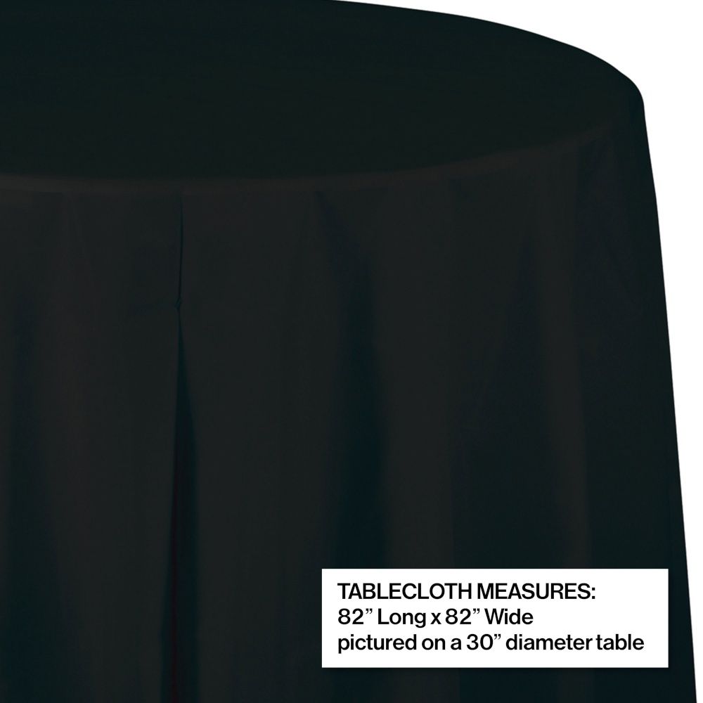 Black Velvet Oct Round Table Cover