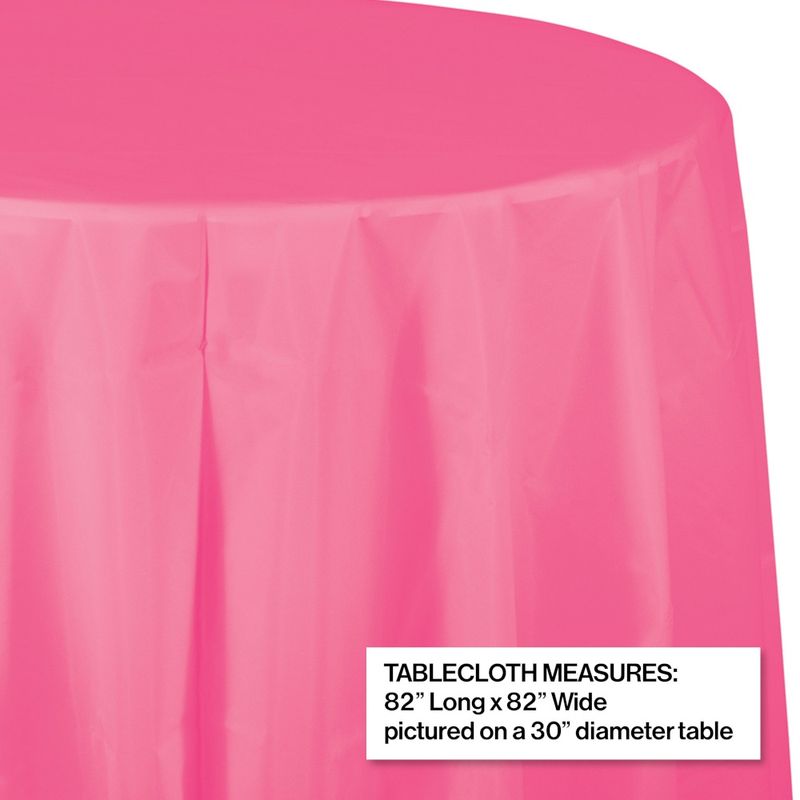 Candy Pink Oct Round Table Cover