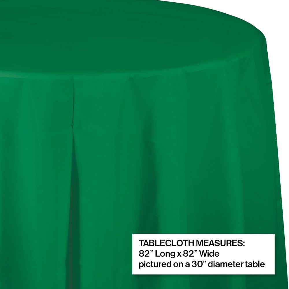 Emerald Green Oct Round Table Cover