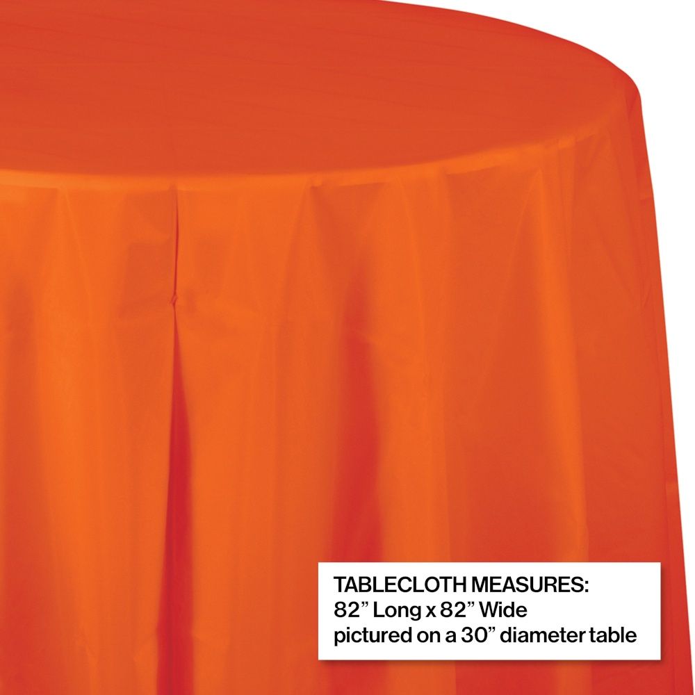 Sinkissed Orange Oct Round Table Cover