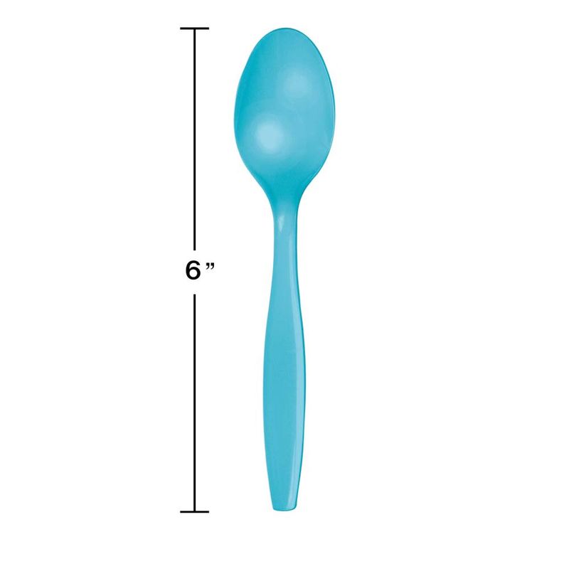Berm Blue Plastic Spoons 24ct