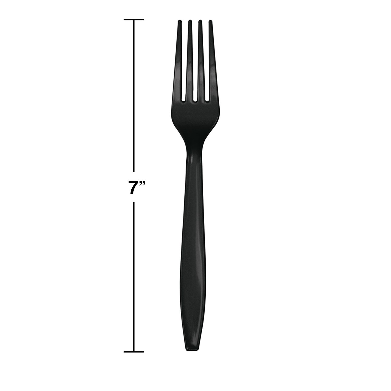 Black Velvet Plastic Forks 24ct