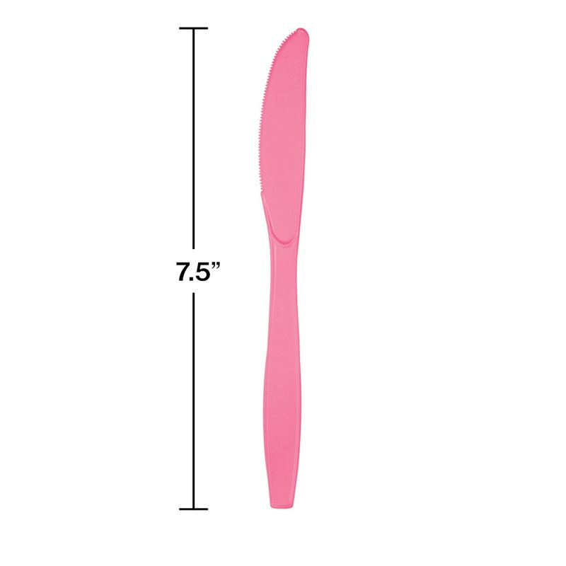 Candy Pink Plastic Knives 24ct
