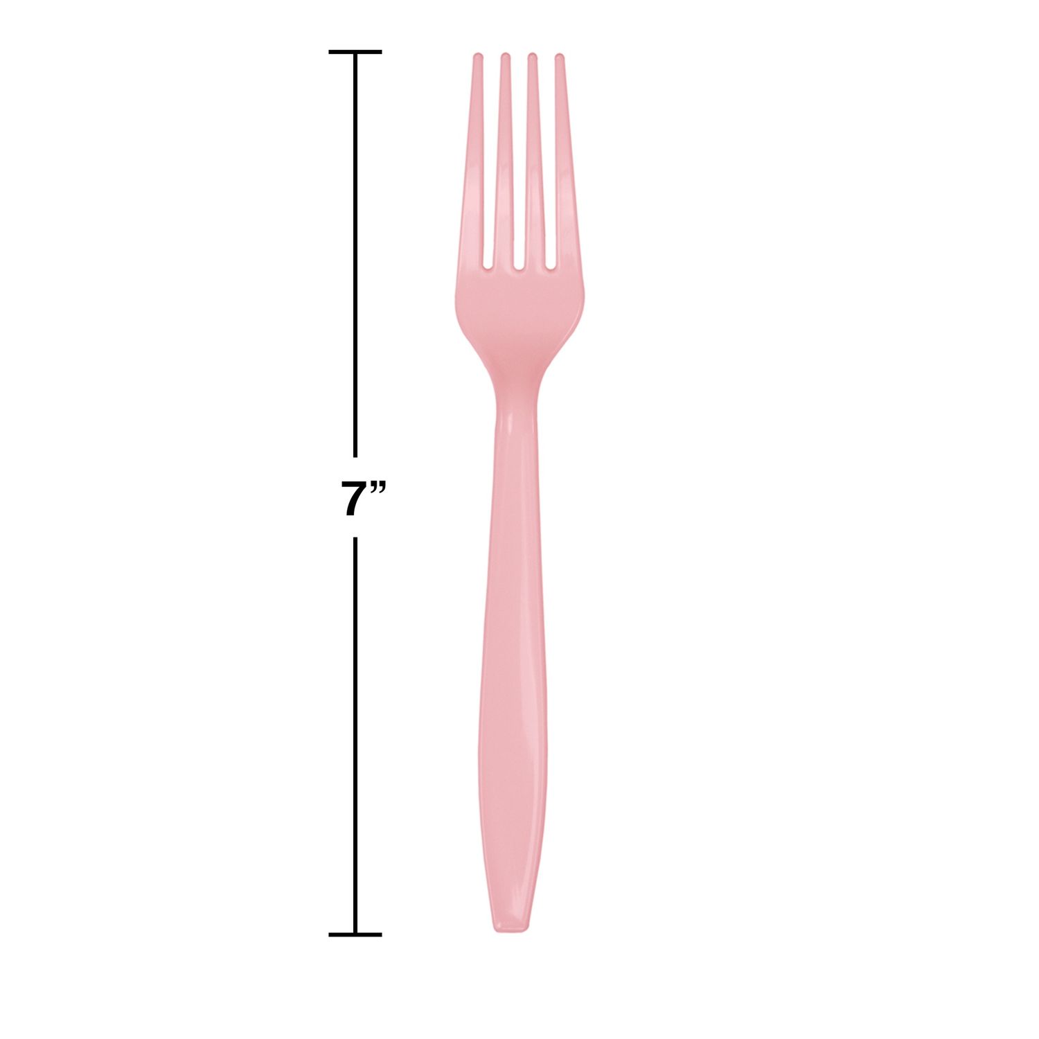 Classic Pink Plastic Forks 24ct