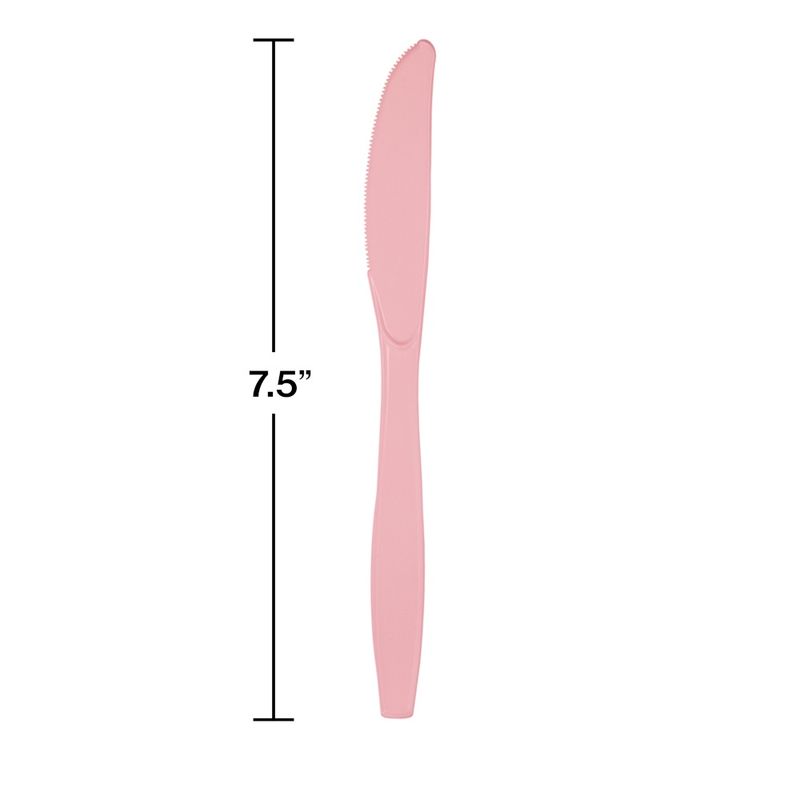 Classic Pink Plastic Knives 24ct