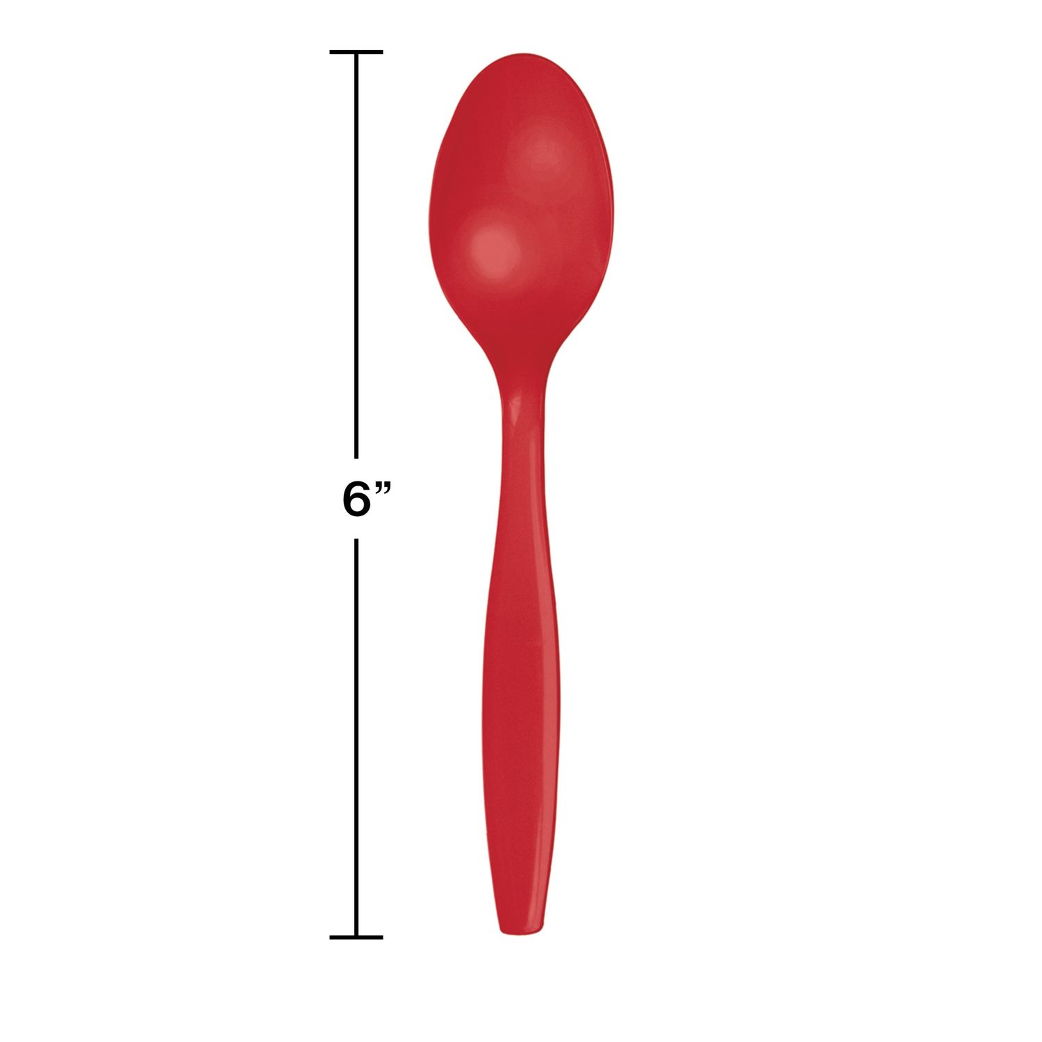Classic Red Plastic Spoons 24ct