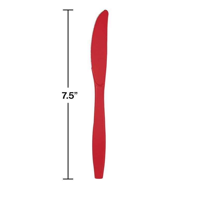 Classic Red Plastic Knives 24ct