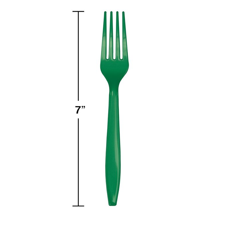 Emerald Green Plastic Forks 24ct