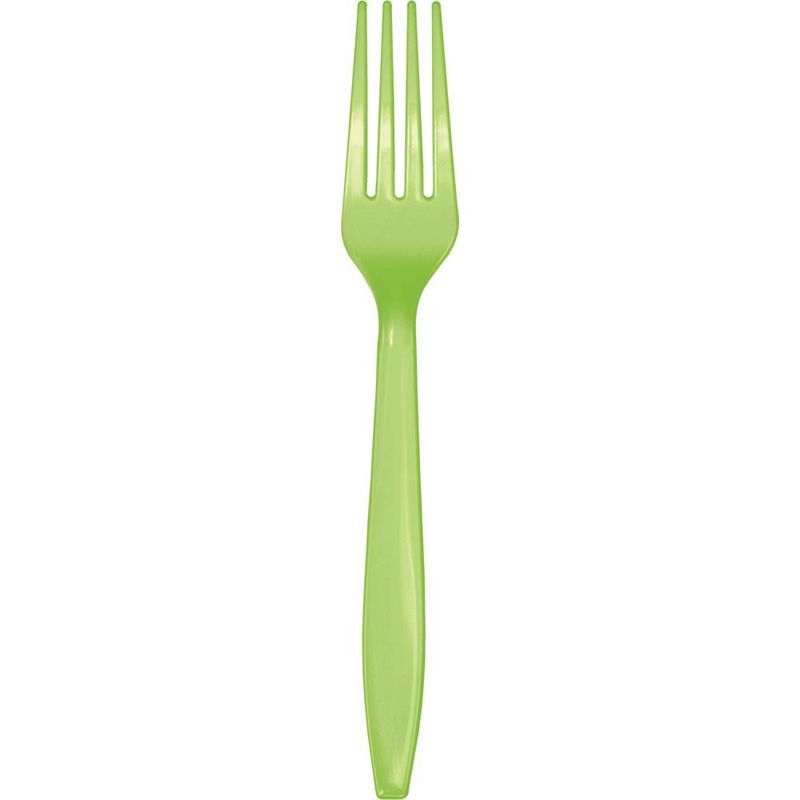 Fresh Lime Plastic Forks 24ct