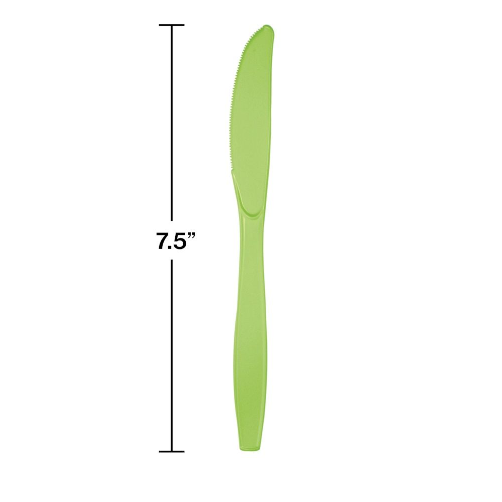 Fresh Lime Plastic Knives 24ct