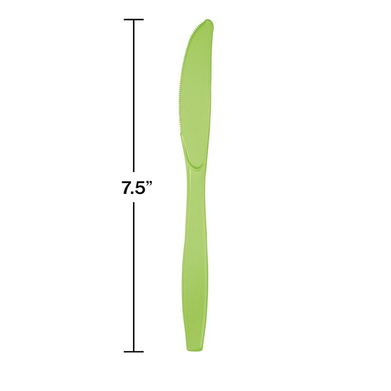 Fresh Lime Plastic Knives 24ct