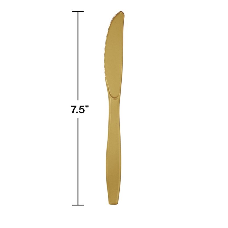 Glittering Gold Plastic Knives 24ct