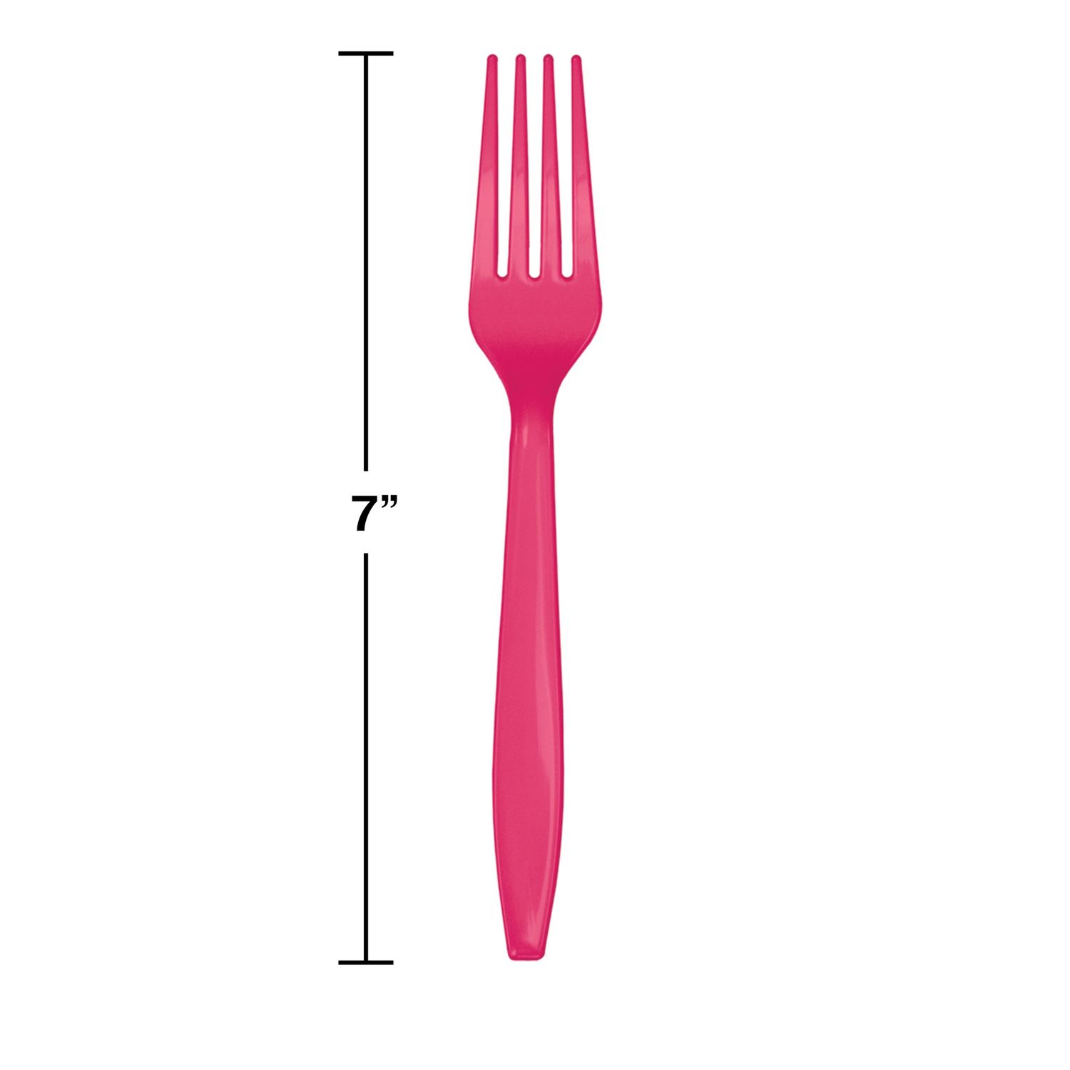 Hot Magenta Plastic Forks 24ct