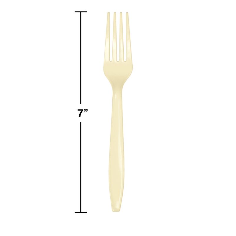 Ivory Plastic forks 24ct