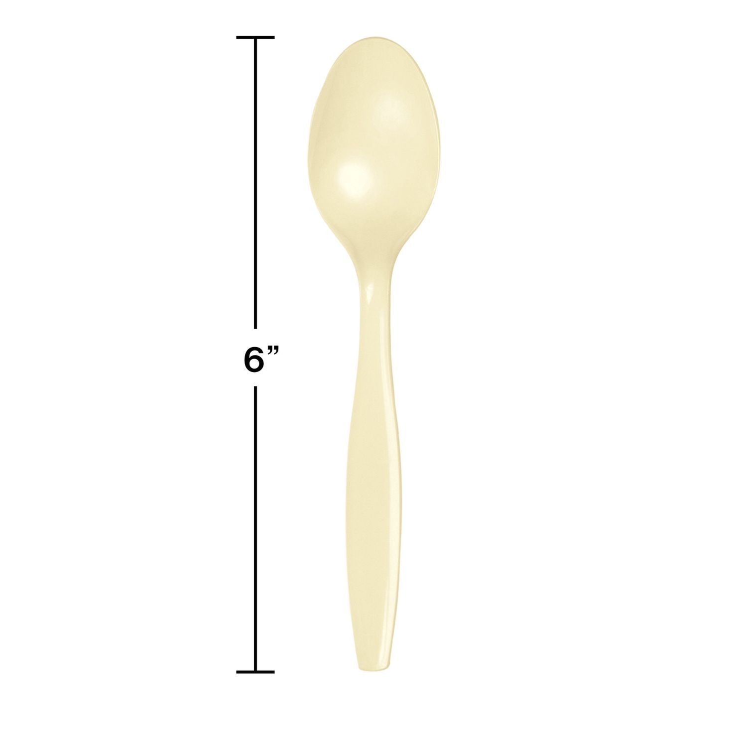 Ivory Plastic Spoons 24 Ct