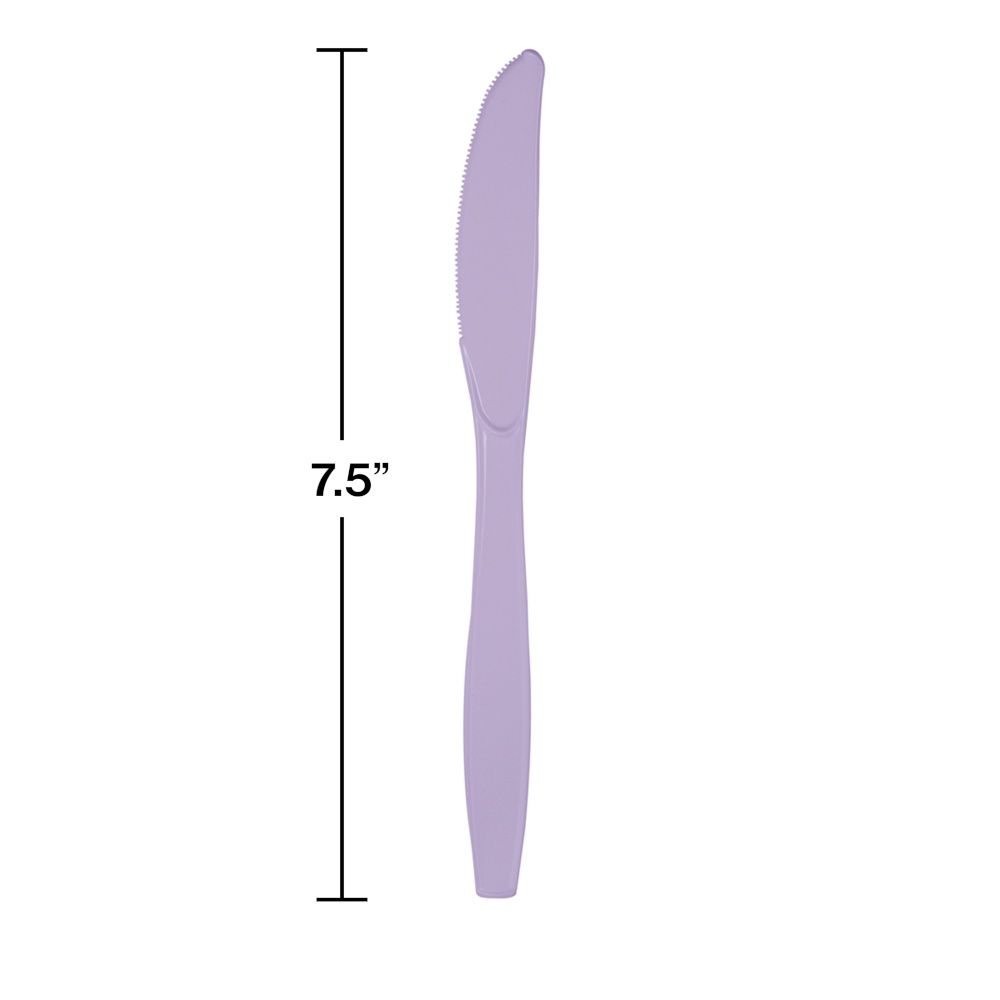 Lavender Plastic Knife 24ct
