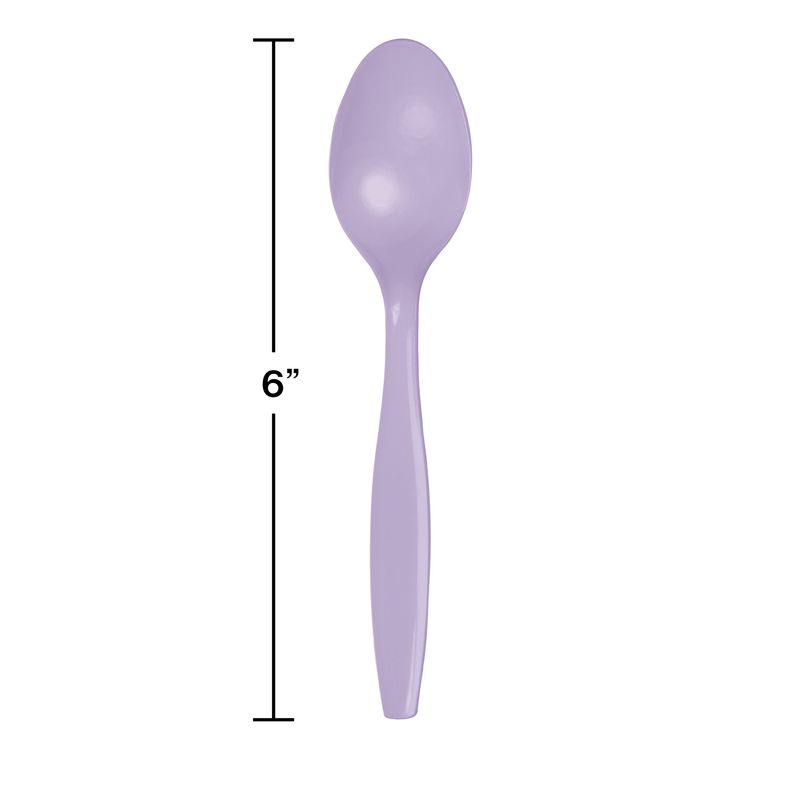 Lavender Plastic Spoons 24ct