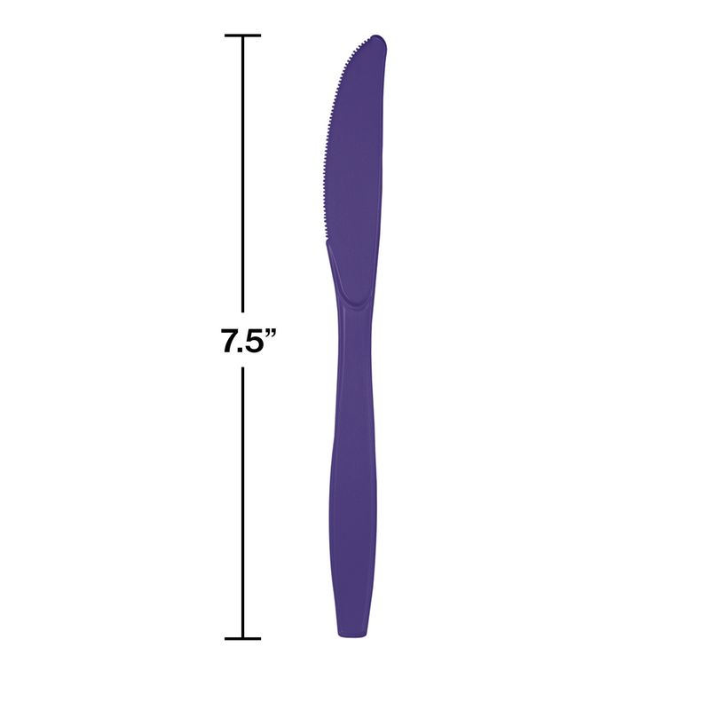 Purple Plastic Knives 24ct