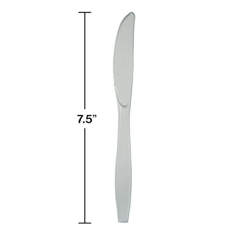 Shim Silver Plastic  Knives 24ct