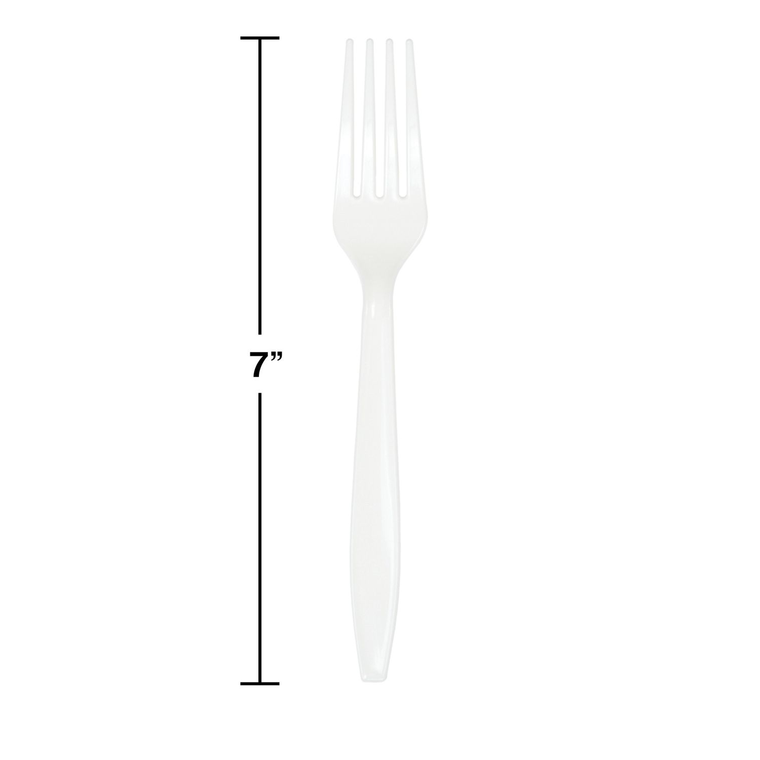 White Plastic Forks 24ct