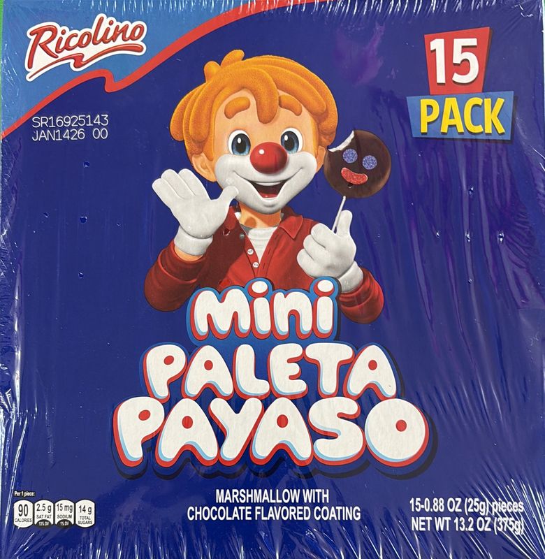 Mini Paleta Payaso 15packs