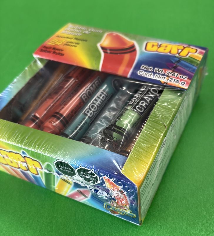 Carr Crayon Bubble Gum 24pcs