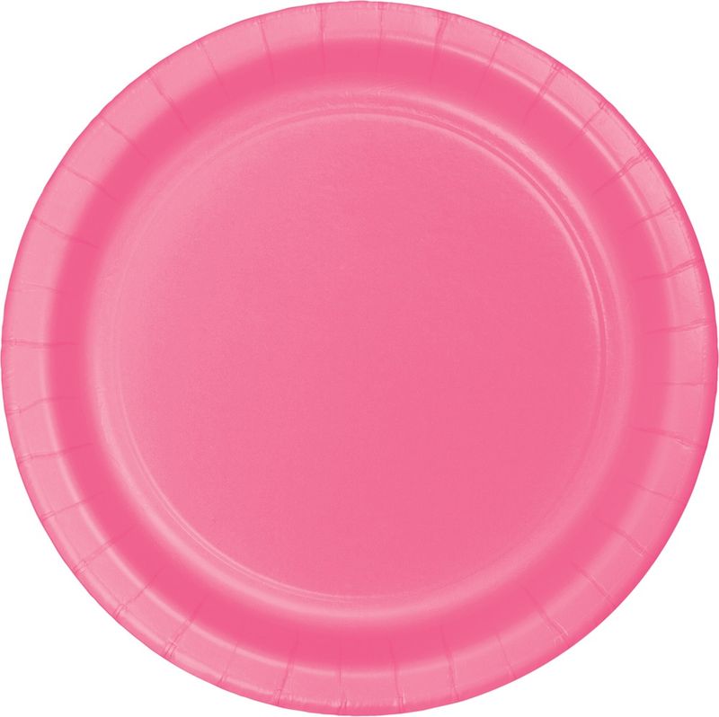 Candy Pink 9&quot; Plates 24ct