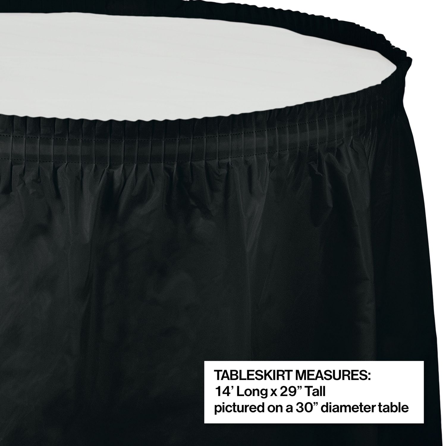 Black Velvet Table Skirt