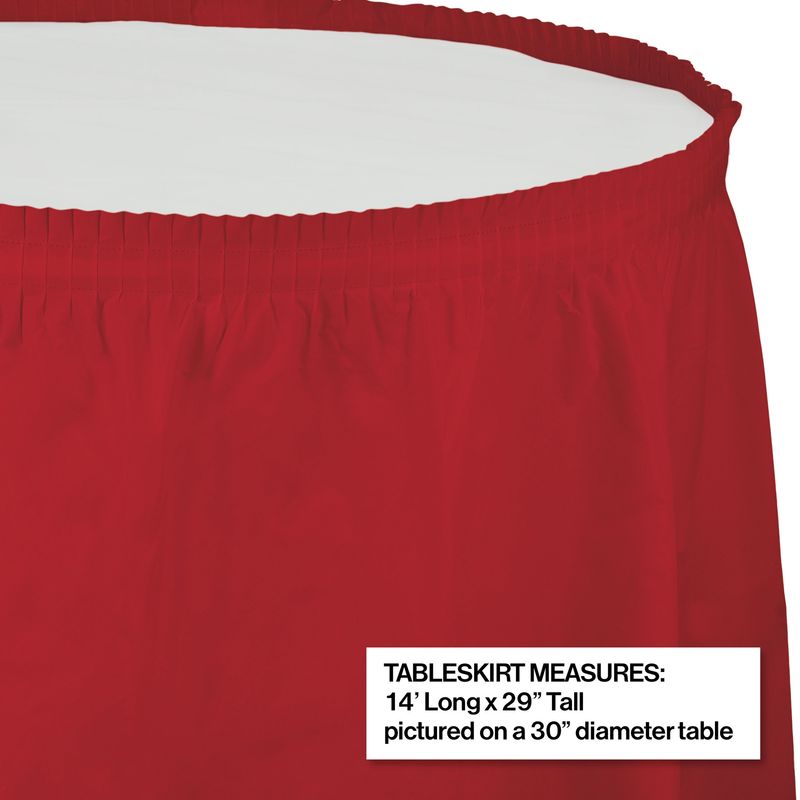 Classic Red Table Skirt