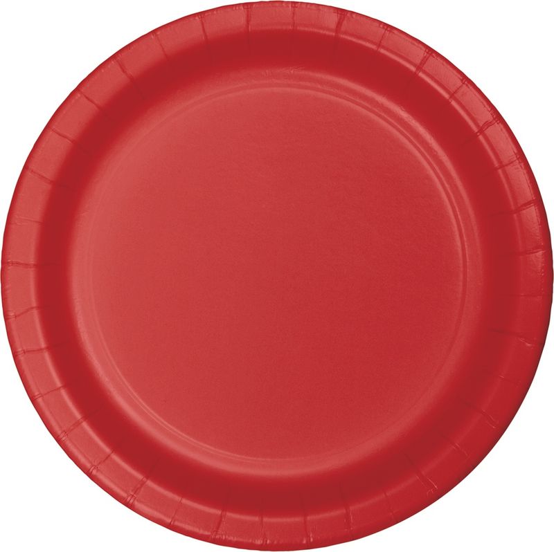 Classic Red 9&quot; Plates 24ct