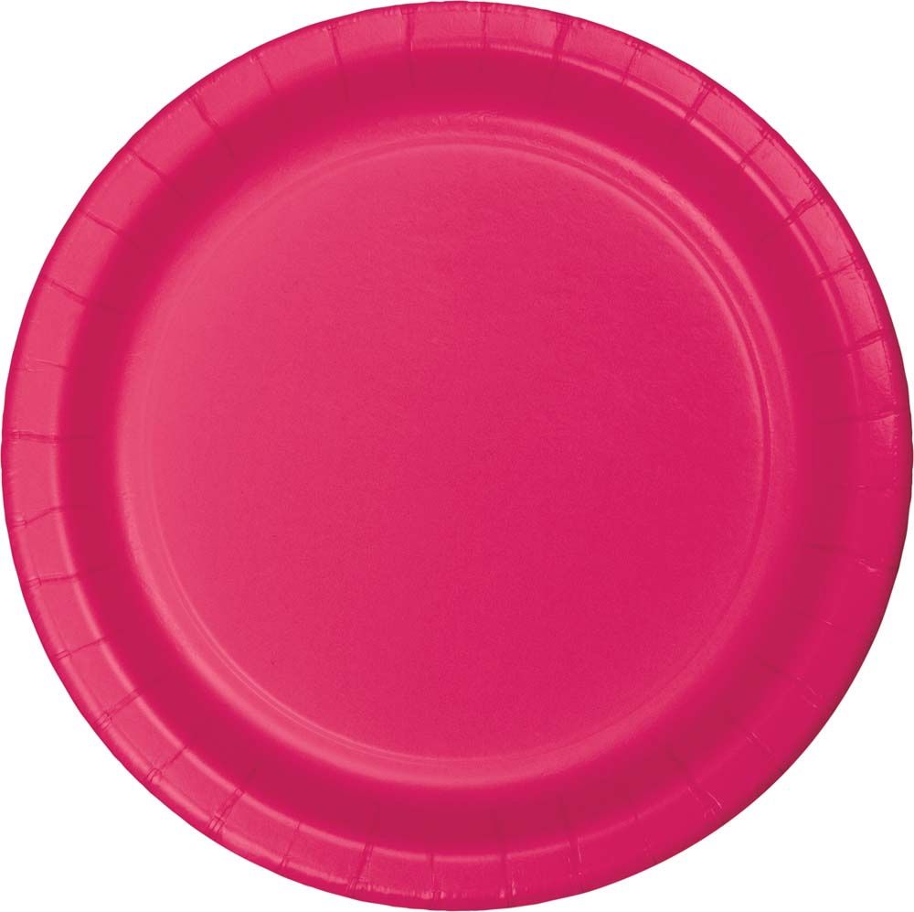 Hot Magenta 9&quot; Plates 24ct