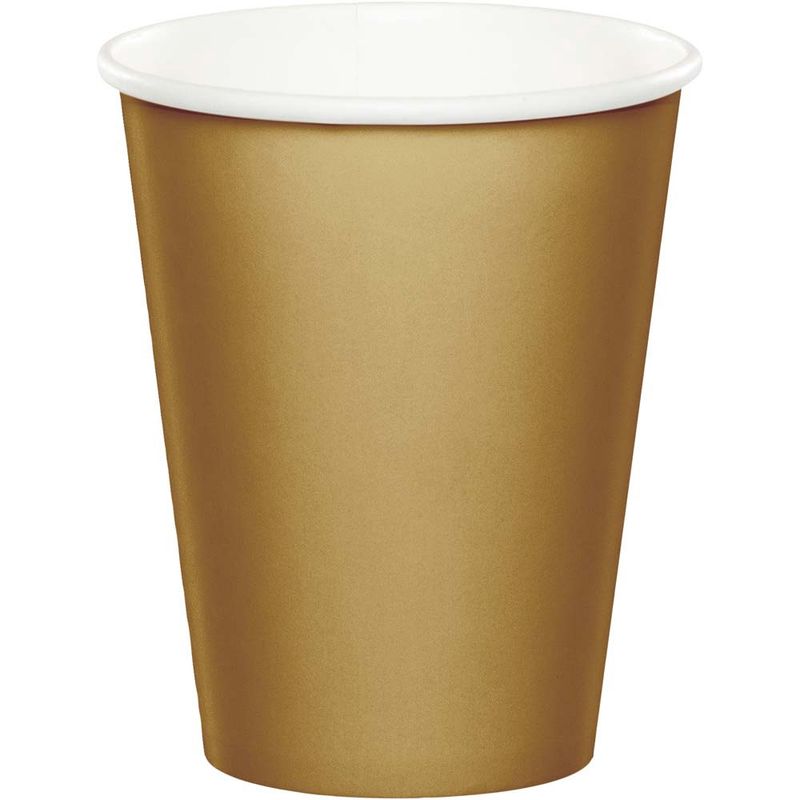 Glittering Gold 9oz Cups 24ct