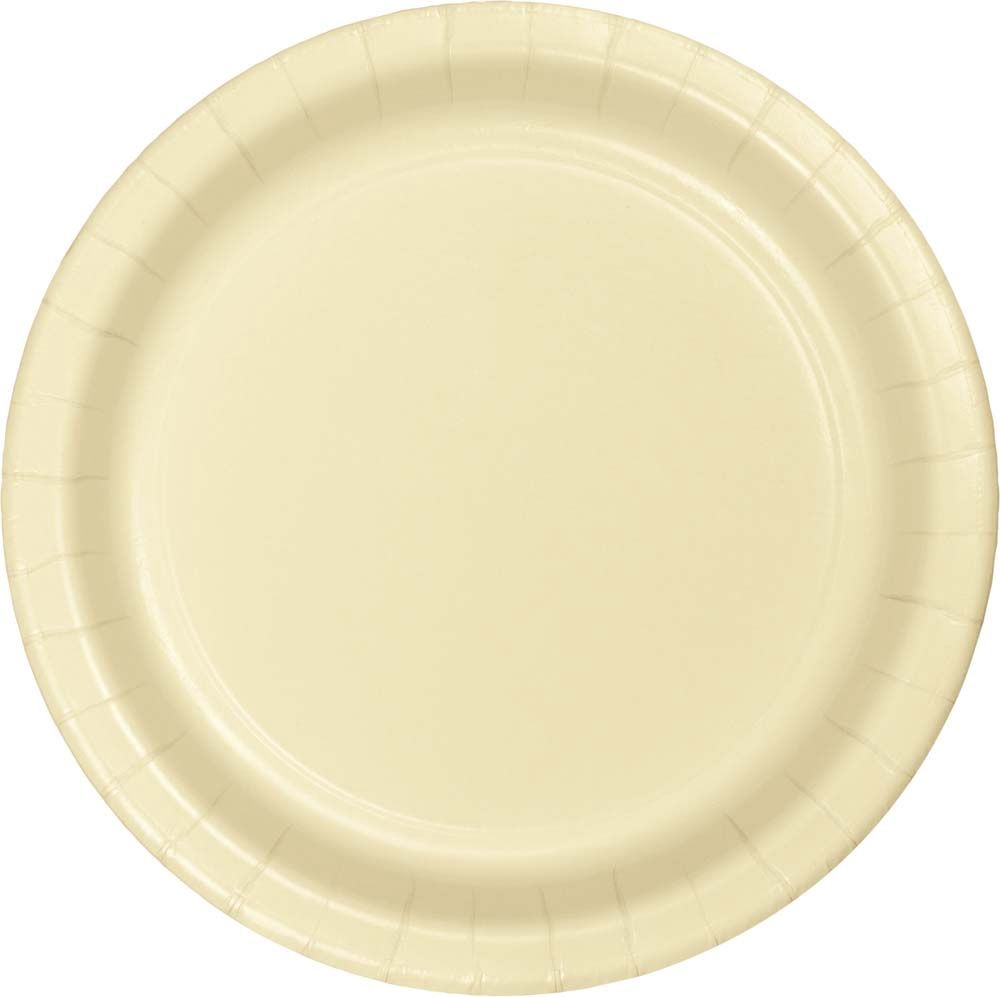 Ivory 7&quot; Plates 24ct