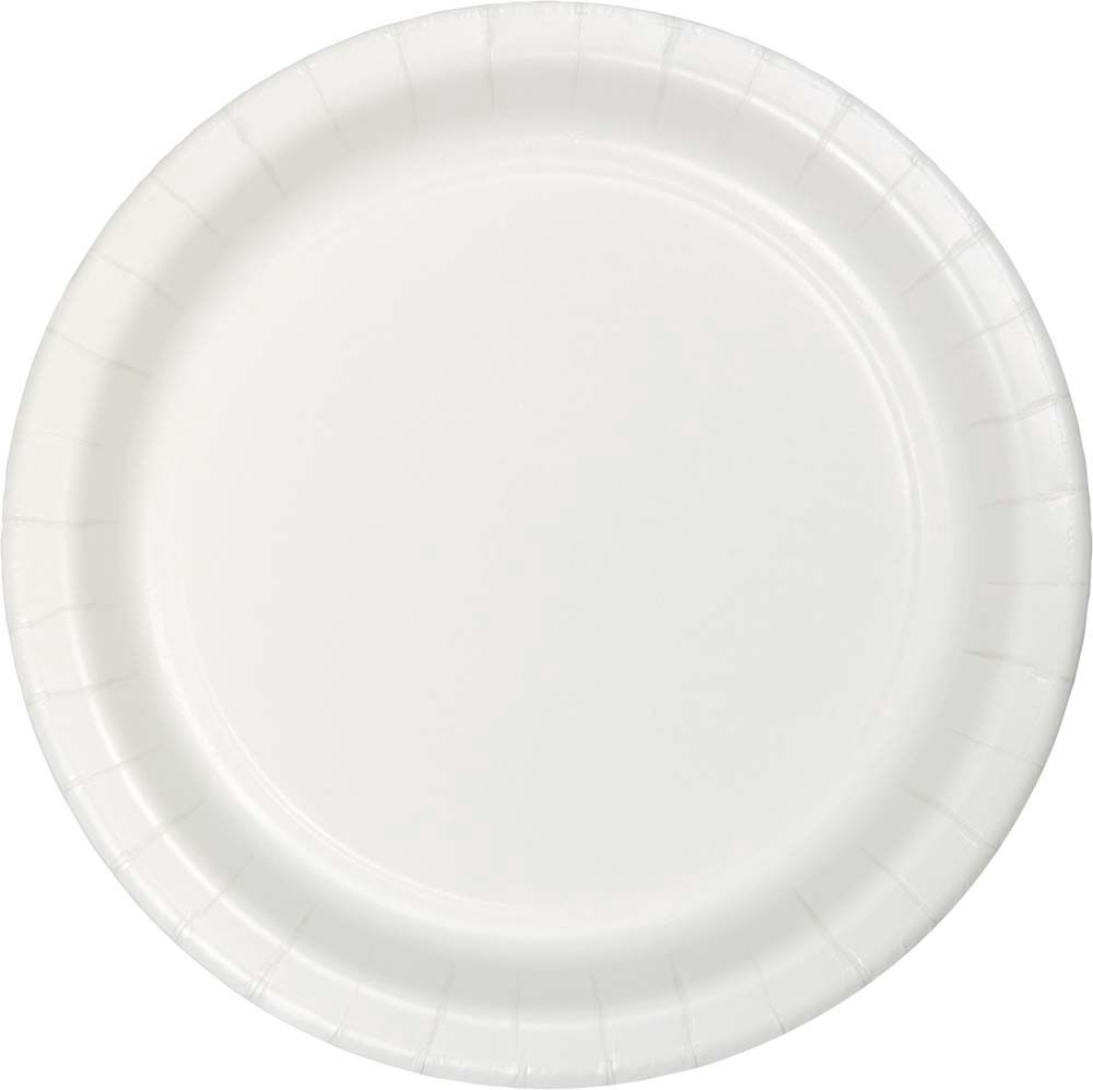 White 7&quot; Plates 24ct
