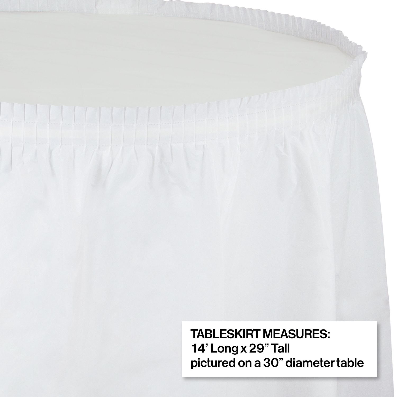 White Table Skirt