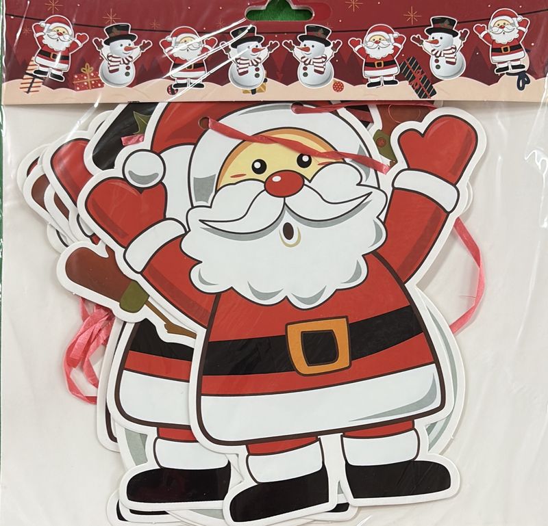Santa And Snowman Christmas Joint Banner