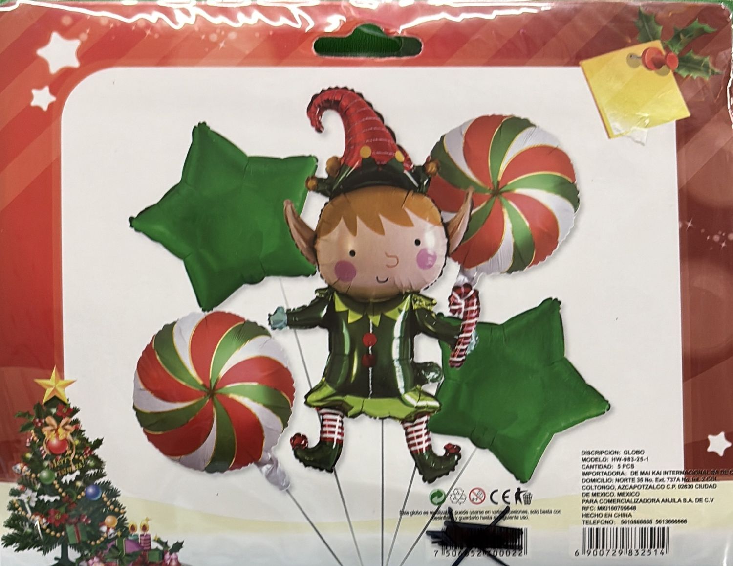 Foil Balloon Bouquet Duende  5pcs