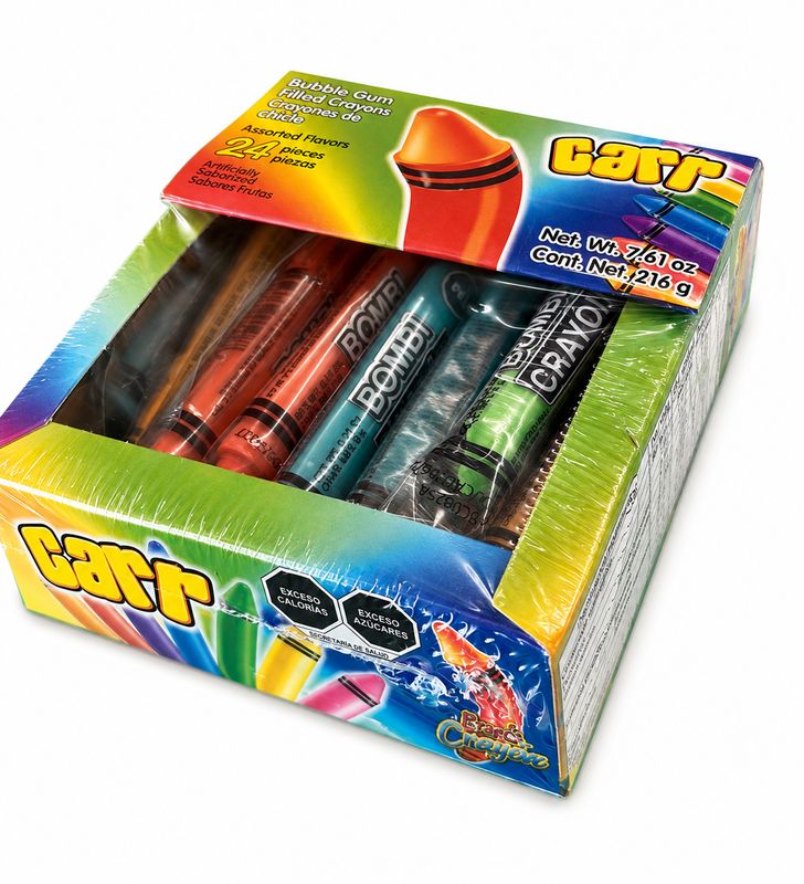 Carr Crayon Bubble Gum 24pcs