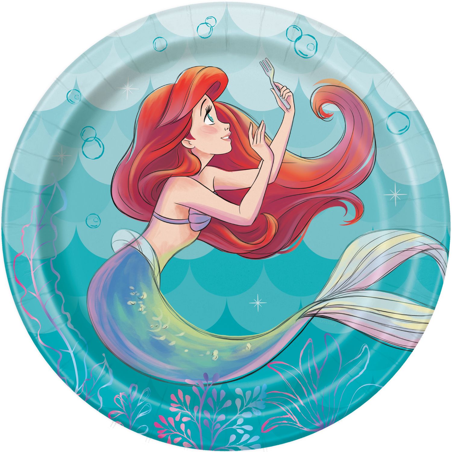 The Little Mermaid Round 7" Dessert Plates  8ct