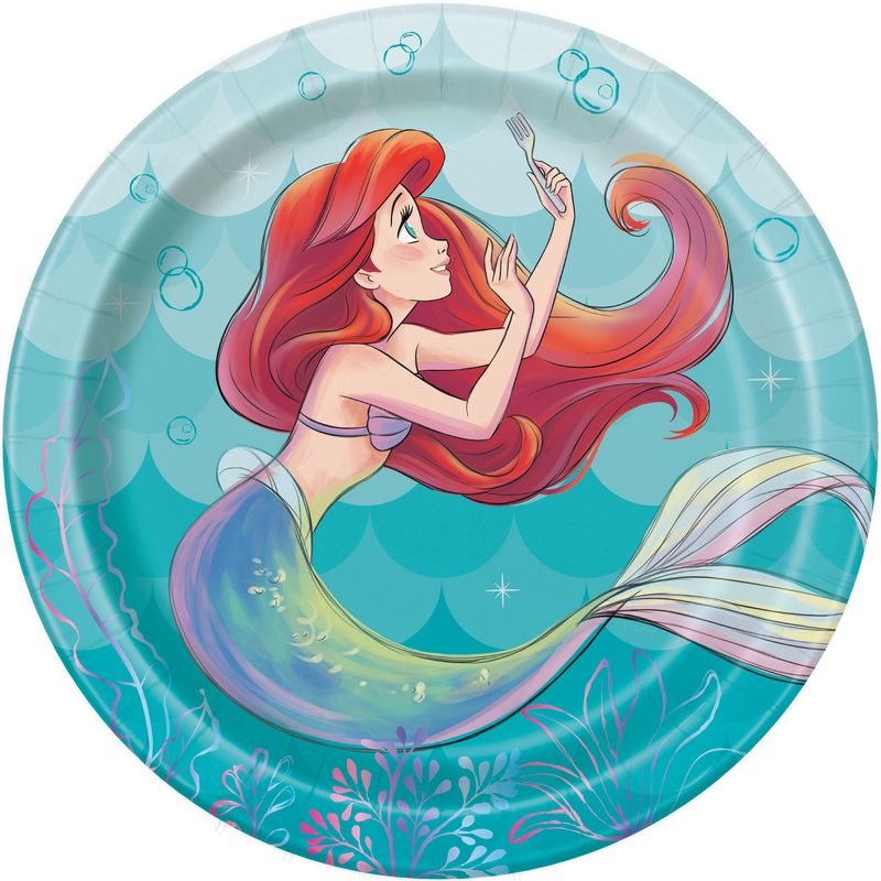 The Little Mermaid Round 7" Dessert Plates  8ct