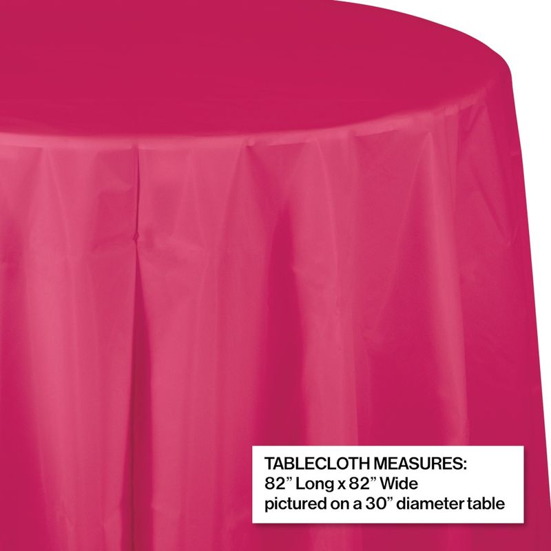 Hot Magenta Oct Round Table Cover