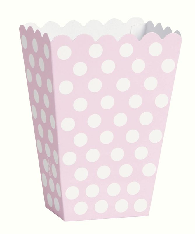 Lovely Pink Dots Treat Boxes  8ct
